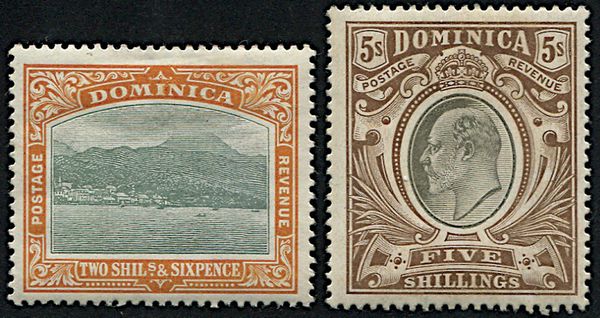 1907/08, Dominica, King Edward VII  - Asta Filatelia - Associazione Nazionale - Case d'Asta italiane