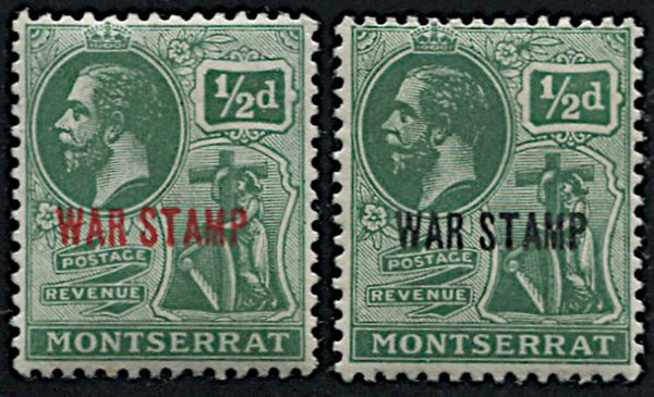 1916/17, Montserrat, George V  - Asta Filatelia - Associazione Nazionale - Case d'Asta italiane