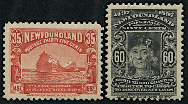 1897, New Foundland, 400th Anniversary of Discovery of New Foundland  - Asta Filatelia - Associazione Nazionale - Case d'Asta italiane