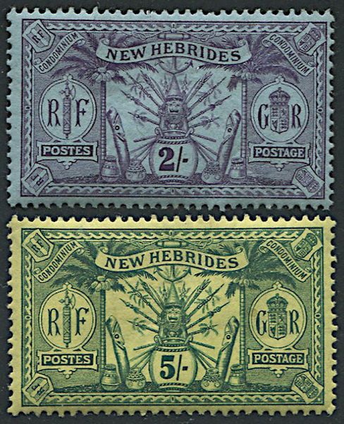 1911, New Hebrides, watermark multiple Crown CA  - Asta Filatelia - Associazione Nazionale - Case d'Asta italiane
