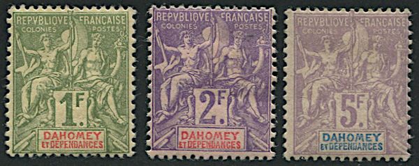 1899/1905, Dahomey, set of seventeen  - Asta Filatelia - Associazione Nazionale - Case d'Asta italiane