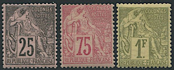 1881/86, French Colonies, Alphe Dubois  - Asta Filatelia - Associazione Nazionale - Case d'Asta italiane