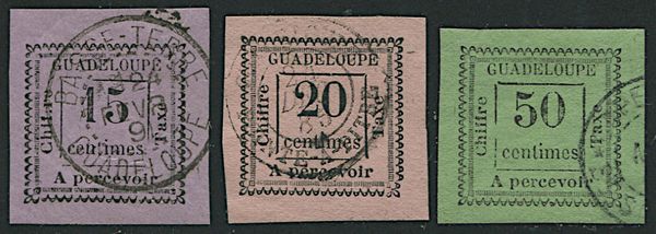 1884, Guadalupa, segnatasse  - Asta Filatelia - Associazione Nazionale - Case d'Asta italiane