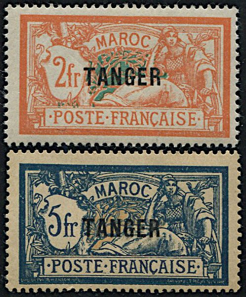 1918/24, Morocco, French Offices in Morocco, set of 18  - Asta Filatelia - Associazione Nazionale - Case d'Asta italiane