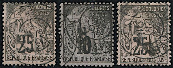 1889/91, Madagascar, ovpt. with new values  - Asta Filatelia - Associazione Nazionale - Case d'Asta italiane