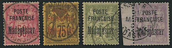 1895, Madagascar, type Sage ovpt. Poste Franaise/Madagascar  - Asta Filatelia - Associazione Nazionale - Case d'Asta italiane