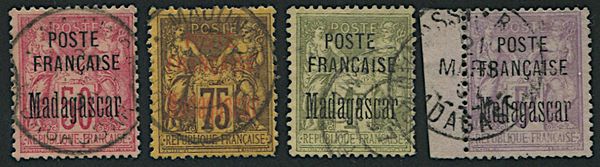 1895, Madagascar, type “Sage” ovpt. “Poste Française/Madagascar”  - Asta Filatelia - Associazione Nazionale - Case d'Asta italiane