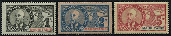 1906, Mauritanie, complete set of 16  - Asta Filatelia - Associazione Nazionale - Case d'Asta italiane