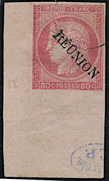 1891, Reunion, 80 cents rose  - Asta Filatelia - Associazione Nazionale - Case d'Asta italiane