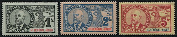 1906, Haut-Senegal & Niger, set of 17  - Asta Filatelia - Associazione Nazionale - Case d'Asta italiane