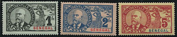 1906, Senegal, set of 18  - Asta Filatelia - Associazione Nazionale - Case d'Asta italiane