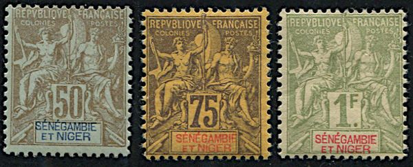 1903, Senegambia and Niger, complete set of 13  - Asta Filatelia - Associazione Nazionale - Case d'Asta italiane