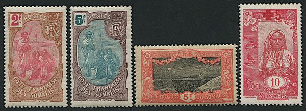 1909/1916, Somali Coast, 2 sets  - Asta Filatelia - Associazione Nazionale - Case d'Asta italiane