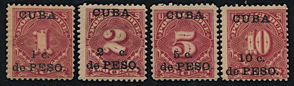 1899, Cuba, United States postage due  - Asta Filatelia - Associazione Nazionale - Case d'Asta italiane