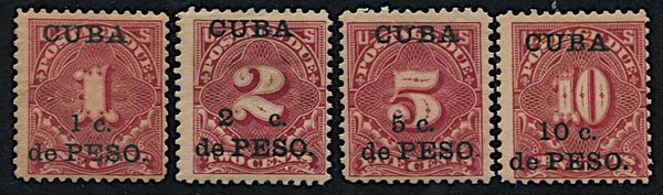 1899, Cuba, United States postage due  - Asta Filatelia - Associazione Nazionale - Case d'Asta italiane