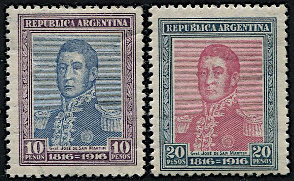 1915, Argentina, Jose de San Martin  - Asta Filatelia - Associazione Nazionale - Case d'Asta italiane