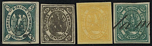 1867/68, Bolivia, Condor issue  - Asta Filatelia - Associazione Nazionale - Case d'Asta italiane