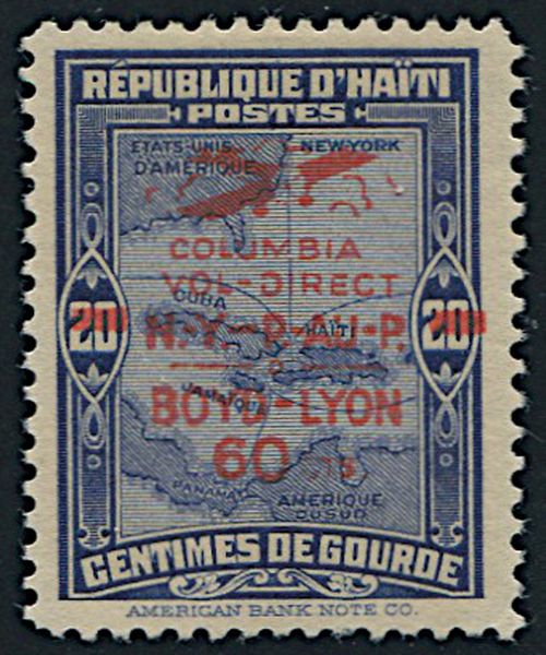 1933, Haiti, posta aerea, volo New York - Port-au-Prince  - Asta Filatelia - Associazione Nazionale - Case d'Asta italiane