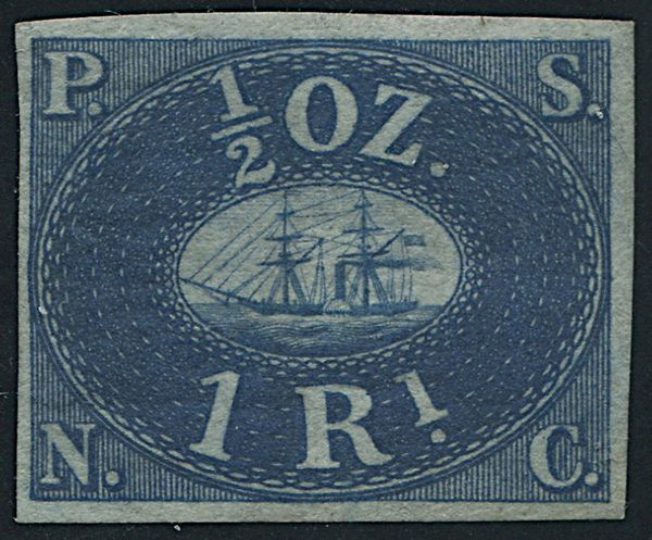 1857, Per, Pacific Steam Navigation Company  - Asta Filatelia - Associazione Nazionale - Case d'Asta italiane