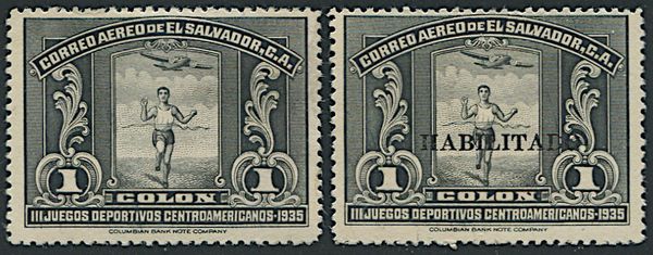 1935, Salvador, Central America Games, set of five  - Asta Filatelia - Associazione Nazionale - Case d'Asta italiane