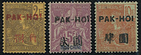 1906, Pak-Hoi, stamps of Indochina  - Asta Filatelia - Associazione Nazionale - Case d'Asta italiane