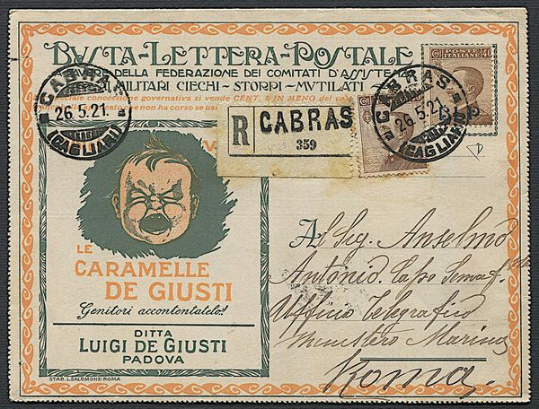 1921/23, Regno d'Italia, B.L.P., tre buste pubblicitarie viaggiate,  - Asta Filatelia - Associazione Nazionale - Case d'Asta italiane