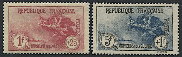 1926/27, Francia, Orfanelli  - Asta Filatelia - Associazione Nazionale - Case d'Asta italiane