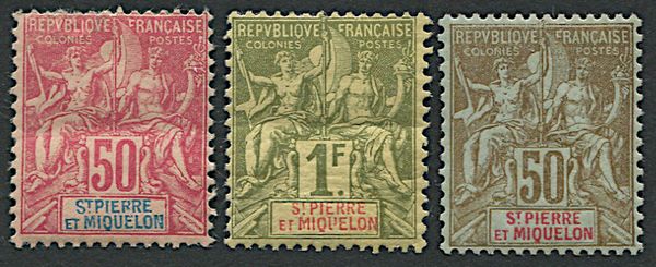 1892/1908, Saint Pierre et Miquelon, two set  - Asta Filatelia - Associazione Nazionale - Case d'Asta italiane