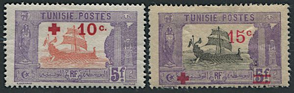 1915/18, Tunisia, three sets  - Asta Filatelia - Associazione Nazionale - Case d'Asta italiane
