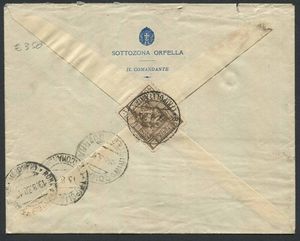 1930, Beni Ulid (Tripolitania), raccomandata per Roma del 9.8.1930.  - Asta Filatelia - Associazione Nazionale - Case d'Asta italiane