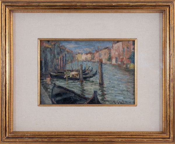 Anonimo : gondole a Venezia  - Asta Asta a tempo di Arte Moderna e Contemporanea - Associazione Nazionale - Case d'Asta italiane