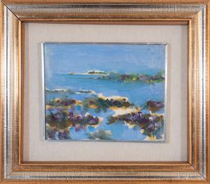 RENATO BORSATO : Isola di Ustica in fiore  - Asta Asta a tempo di Arte Moderna e Contemporanea - Associazione Nazionale - Case d'Asta italiane