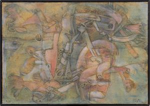 PAPAVASSILIOU  PETROS : Poeta urbano  - Asta Asta a tempo di Arte Moderna e Contemporanea - Associazione Nazionale - Case d'Asta italiane