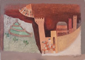 LEO  BORGHI - Cavaliere con scacchiera