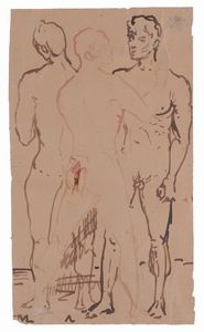 ALIGI SASSU : Figure  - Asta Asta a tempo di Arte Moderna e Contemporanea - Associazione Nazionale - Case d'Asta italiane