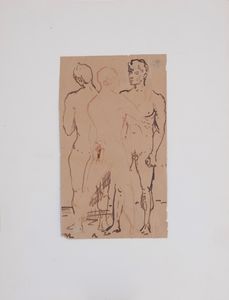 ALIGI SASSU : Figure  - Asta Asta a tempo di Arte Moderna e Contemporanea - Associazione Nazionale - Case d'Asta italiane