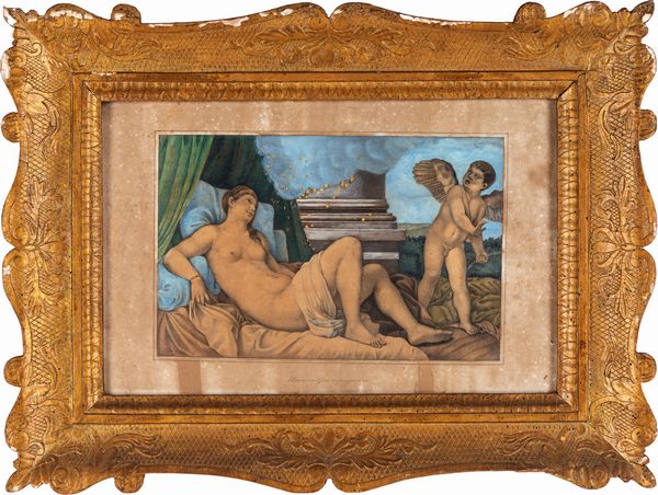 Coppia di cornici a guantiera in legno dorato, XIX secolo  - Asta Antiquariato - Associazione Nazionale - Case d'Asta italiane