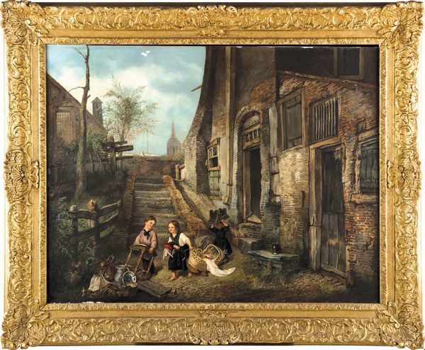 Jan Fabius, 0 : Villaggio con bambini  - Asta Antiquariato - Associazione Nazionale - Case d'Asta italiane