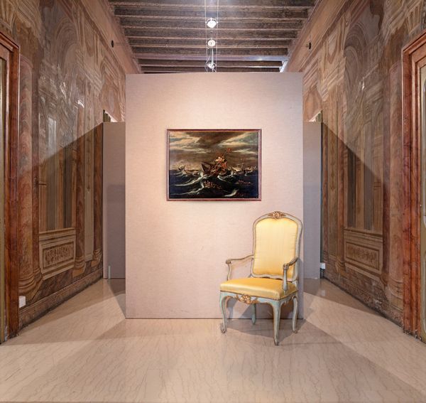 PITTORE DEL XVIII SECOLO : Battaglia navale  - Asta Antiquariato - Associazione Nazionale - Case d'Asta italiane