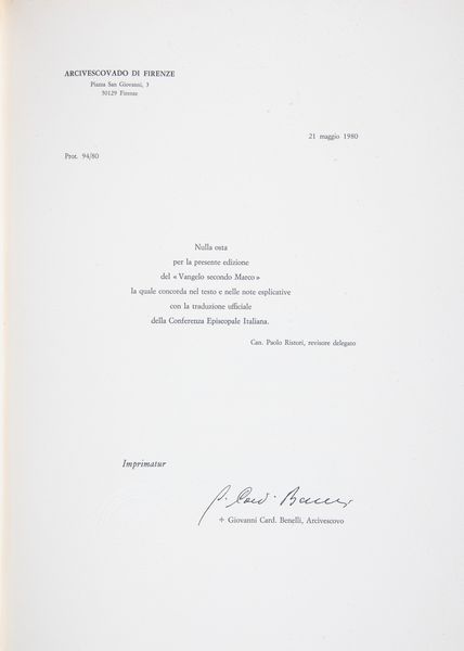 Vangelo secondo Marco con 15 tavole di Aligi Sassu  - Asta Asta A Tempo - Libri d'arte, D'artista e Manifesti - Associazione Nazionale - Case d'Asta italiane