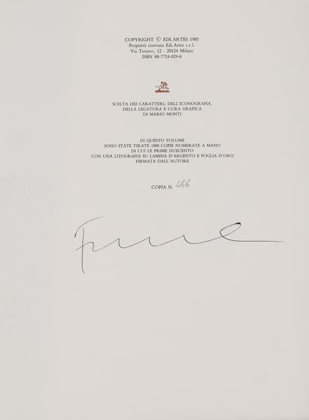 Giovanni Verga - Otto novelle illustrate da Salvatore Fiume. Esemplare con firma autografa del Maestro Fiume  - Asta Asta A Tempo - Libri d'arte, D'artista e Manifesti - Associazione Nazionale - Case d'Asta italiane