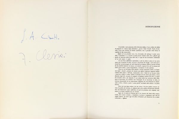 Petronio Arbitrio - Satiricon. Illustrato con Tavole da Fabrizio Clerici e G.A. Cibotto. Con firme autografe del Maestro Clerici e di Cibotto  - Asta Asta A Tempo - Libri d'arte, D'artista e Manifesti - Associazione Nazionale - Case d'Asta italiane