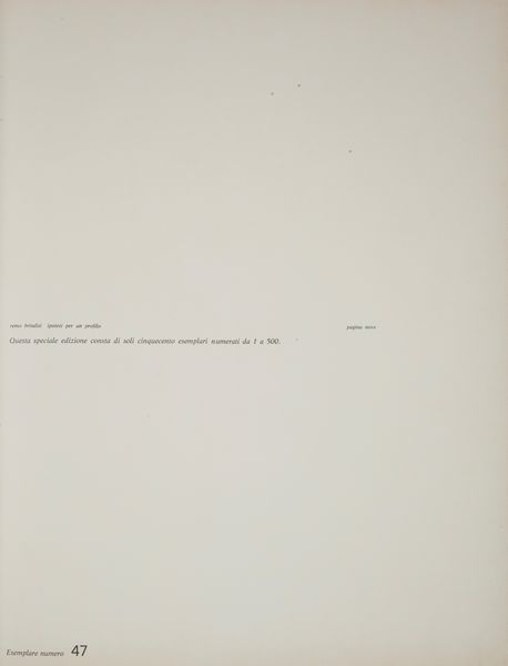 Lisetta Belotti - Remo Brindisi, ipotesi per un profilo. Con dedica autografa del Maestro Brindisi datata 1980  - Asta Asta A Tempo - Libri d'arte, D'artista e Manifesti - Associazione Nazionale - Case d'Asta italiane