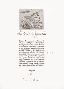 Ligabue Testo di Cesare Zavattini. Saggio di Mario De Micheli. Con incisione originale del Maestro Ligabue  - Asta Asta A Tempo - Libri d'arte, D'artista e Manifesti - Associazione Nazionale - Case d'Asta italiane