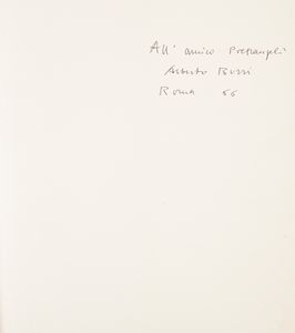Cesare Brandi - Burri (Con dedica del Maestro Burri datata Roma 66)  - Asta Asta A Tempo - Libri d'arte, D'artista e Manifesti - Associazione Nazionale - Case d'Asta italiane