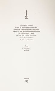 Inni Omerici con 10 illustrazioni originali di Corrado Cagli  - Asta Asta A Tempo - Libri d'arte, D'artista e Manifesti - Associazione Nazionale - Case d'Asta italiane