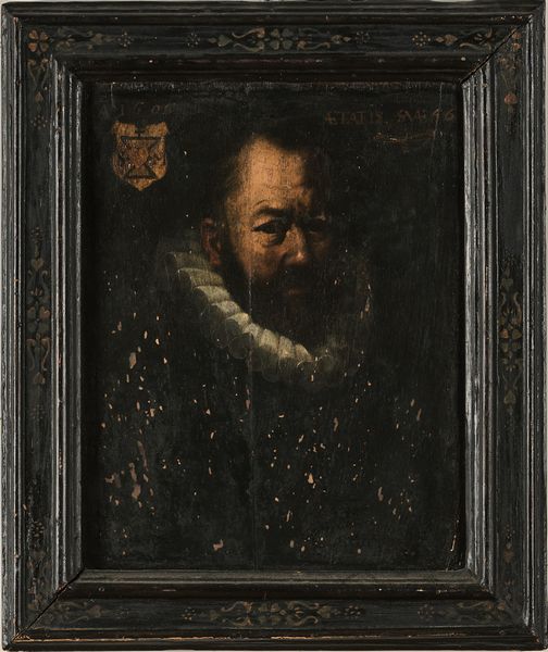 Scuola del XVII secolo Ritratto di gentiluomo con stemma  - Asta Dipinti Antichi - Associazione Nazionale - Case d'Asta italiane