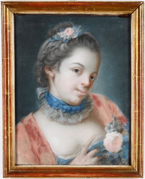 Scuola veneta del XVIII secolo Ritratto di fanciulla con fiore  - Asta Dipinti Antichi - Associazione Nazionale - Case d'Asta italiane