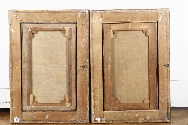 Francesco Simonini, nei modi di : Paesaggi con viandanti  - Asta Dipinti Antichi - Associazione Nazionale - Case d'Asta italiane