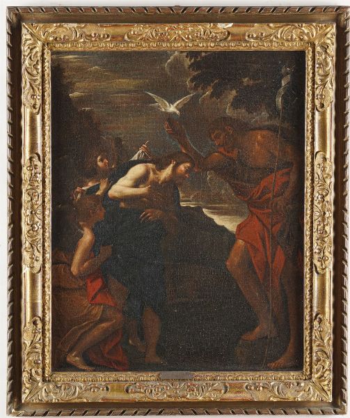 Francesco Albani, copia da : Battesimo di Cristo  - Asta Dipinti Antichi - Associazione Nazionale - Case d'Asta italiane